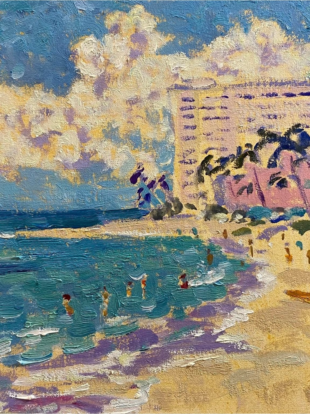 Waikiki, 8x10 $60 oil on canvas